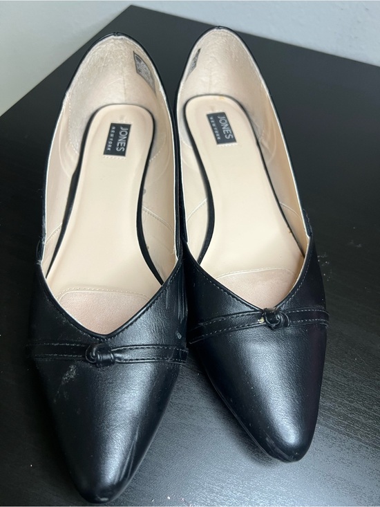 Jones New York Shoes - Jones New York Black Pointed-Toe Knot Flats
